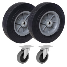 Wheel Set  Replacement 10 Wheels And 4 Casters For Rubbermaid Tilt Truck Models 9T13 And 9T14