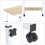 Living And Home Height Adjustable Mobile Table Overbed Desk with Wheels 5
