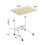 Living And Home Height Adjustable Mobile Table Overbed Desk with Wheels 6