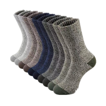 (Style II, 5 Pairs) 5 Pairs Men's Nordic Thermal Socks Winter Warm Thick Walking Hike Chuncky Socks