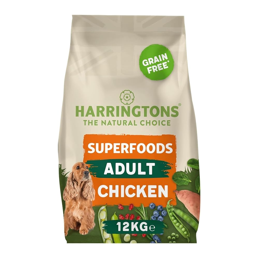 Harringtons Superfoods Complete Grain Free Hypoallergenic Chicken With Veg Dry Adult Dog Food 12Kg - Made With All Natu