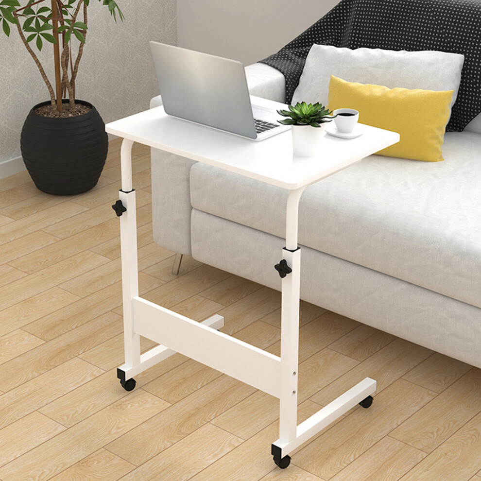Height Adjustable Mobile Table Overbed Desk with Wheels