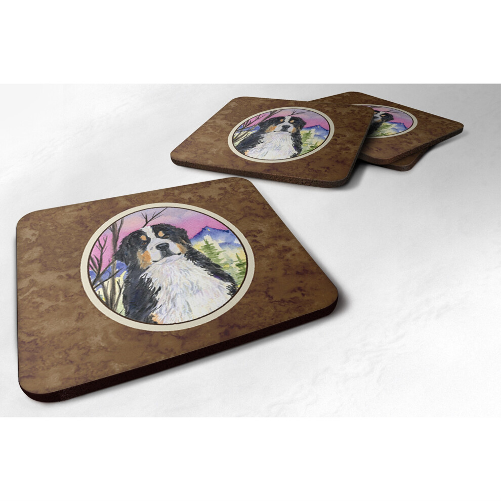 Sous-Verres En Mousse Caroline's Treasures SS8336FC Bouvier Bernois (Lot De 4) 3,5 Po H X 3,5 Po L Multicolore-image