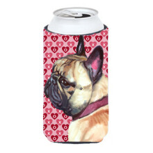 French Bulldog Frenchie Hearts Love and Valentine's Day Tall Boy Beverage Insulator Hugger LH9566TBC