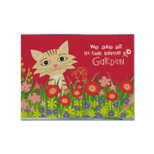 Caroline's Treasures VHA3009PLMT Tischset aus Stoff mit Gartenkatze, mehrfarbig