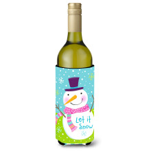 """"Caroline's Treasures VHA3017LITERK karcsonyi hember Let it Snow borosveg Koozie Hugger tbbsznu 750 ml""""