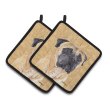 Caroline's Treasures SC9125PTHD Mastiff Wipe Your Paws -patjalaput (1 pari) 7,5"" x 7,5"" moniv  rinen