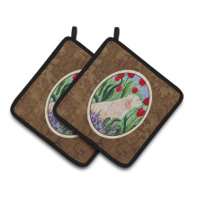 Caroline's Treasures SS8610PTHD kultaisennoutajan patalaput (1 pari) 19,5 cm x 19,5 cm moniv riset