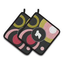 """"Caroline's Treasures KJ1144PTHD Polish Lowland Sheepdog Pot Holders (1 Pair) 7.5"""""""" x 7.5"""""""" Multicolor""""