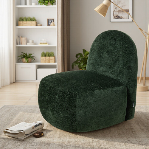 Living And Home (Green) Modern Chenille Upholstered Lounge Chair 2