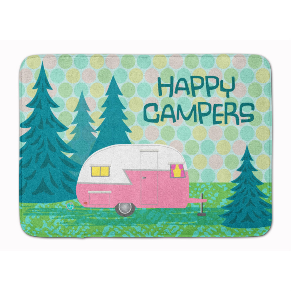 Tappetino Per Camper Glamping Happy Campers Di Caroline's Treasures, 19"" X 27"" Multicolore