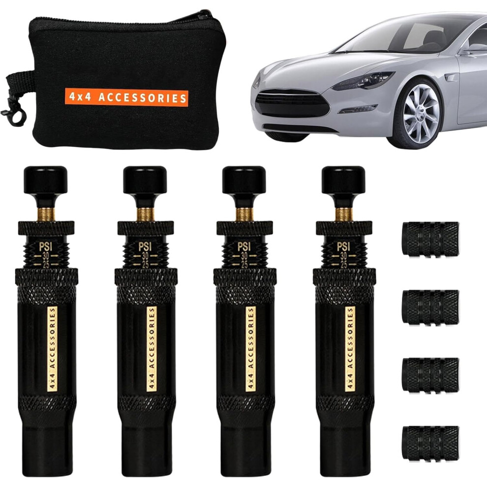 Rapid Tire Deflator - Adjustable Offroad Accessories Valve Stem Kit | (10-30 PSI) 4x4 Auto-Stop Tire Inflator Tool Rapid For Offroad Vehicles, ATVs,