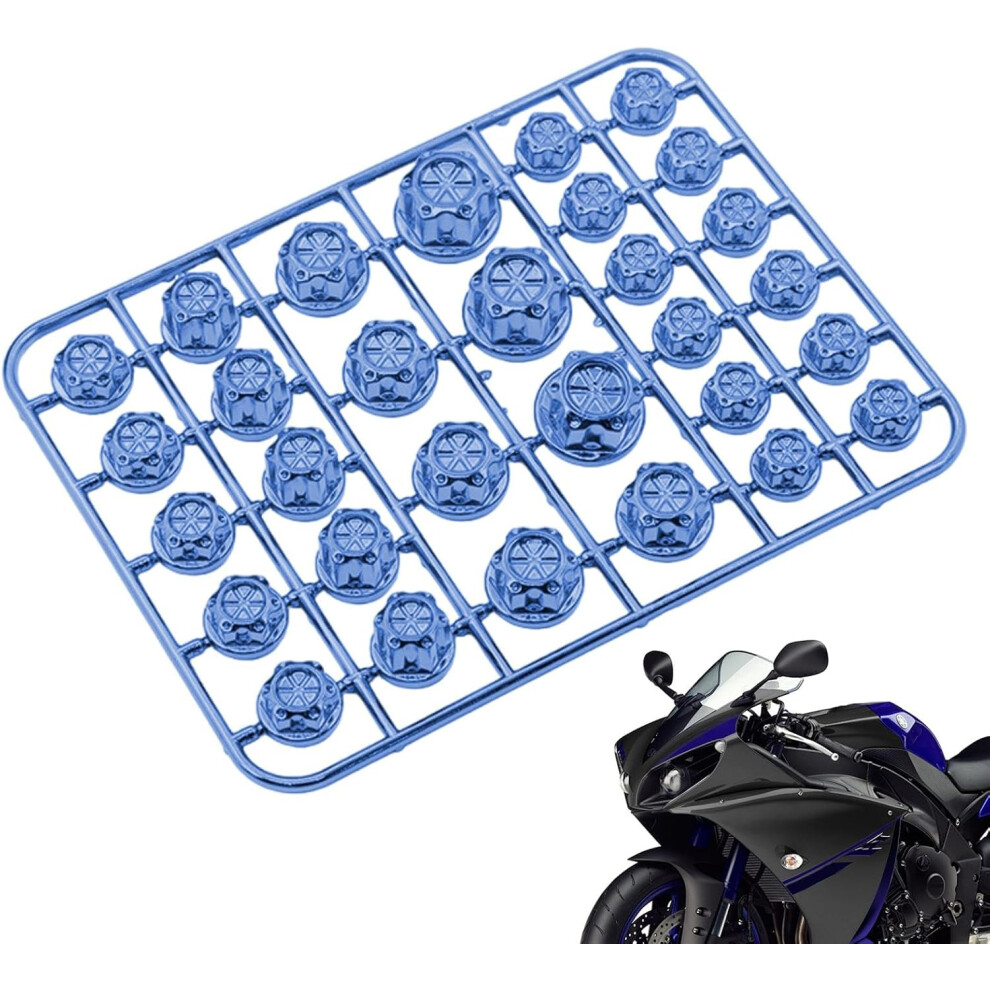 (Blue) Screw Cap Parts | Screw Covers for Motorcycle Head Rustproof,5 Sizes Decorative Multifunctional Scooter Modification Supplies for Engine Gearbo-image-OPC-PGN6TSR-NEW