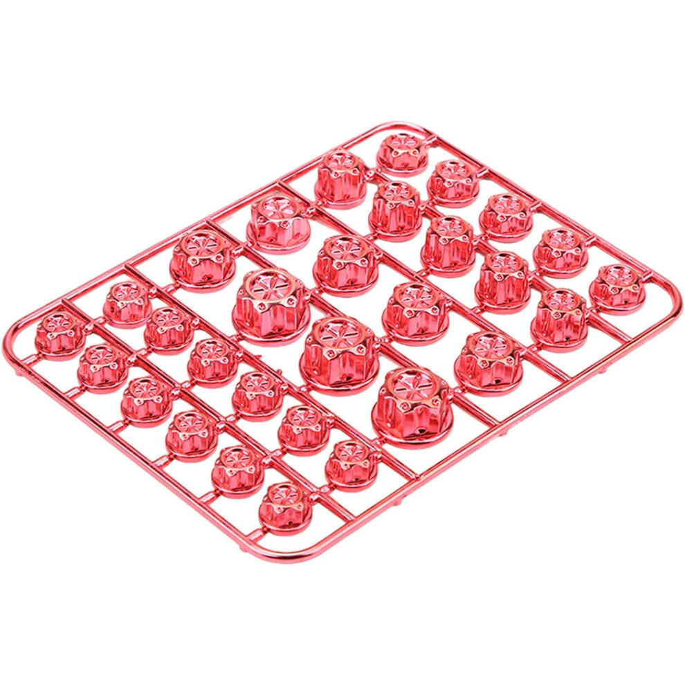(Red) Screw Cap Parts | Screw Covers for Motorcycle Head Rustproof,5 Sizes Decorative Multifunctional Scooter Modification Supplies for Engine Gearbox