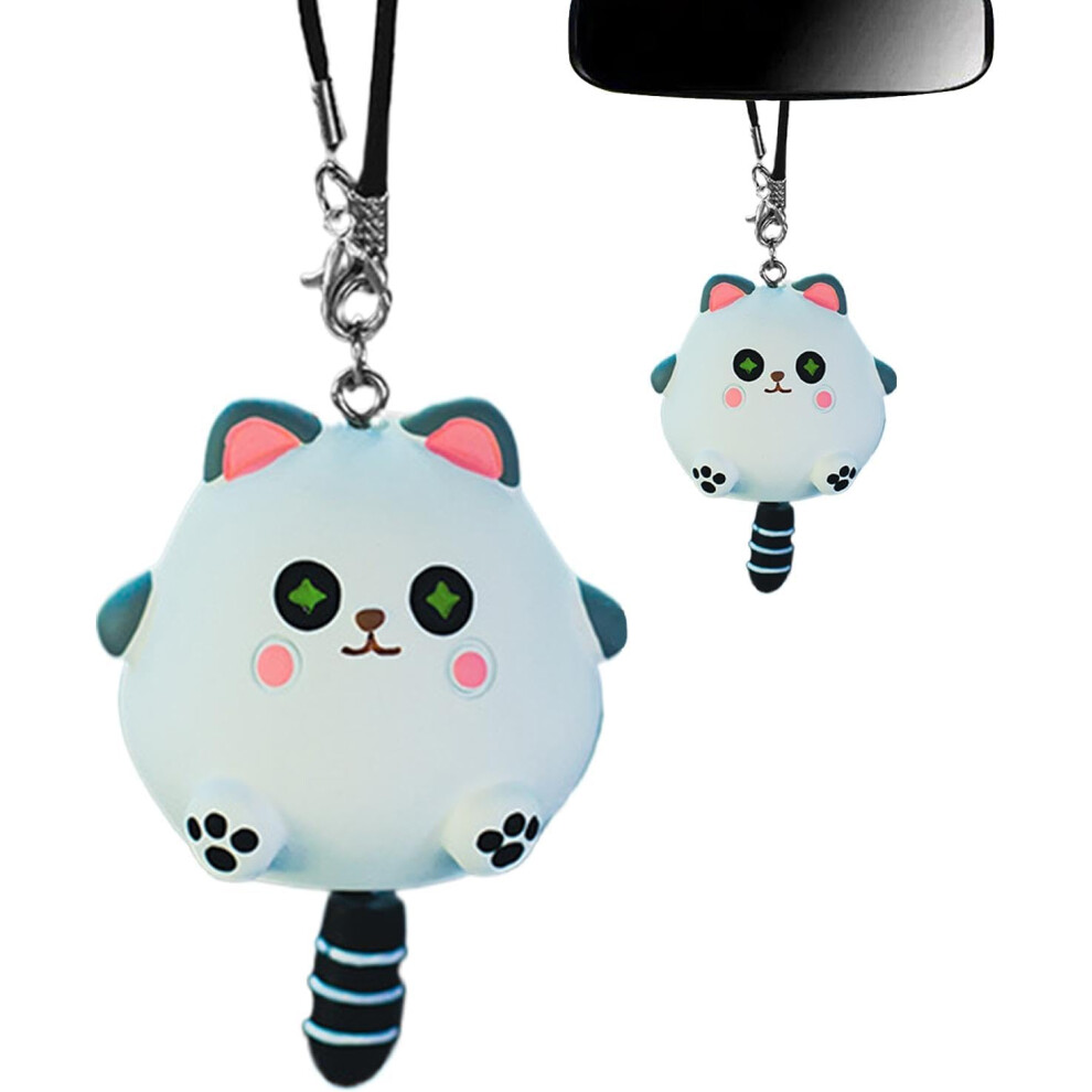 (C) Cat Pendant for Car - Rearview Kitten Charm Ornament,Cute Car Rearview Hangable Accessories, Lucky Cat Pendant Car Interior Rear View Decoration