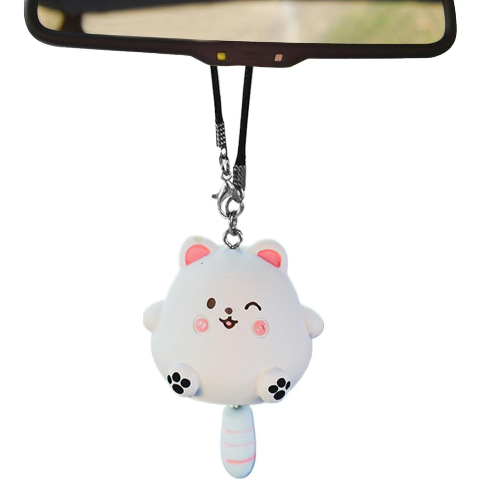 (B) Cat Pendant for Car - Rearview Kitten Charm Ornament,Cute Car Rearview Hangable Accessories, Lucky Cat Pendant Car Interior Rear View Decoration