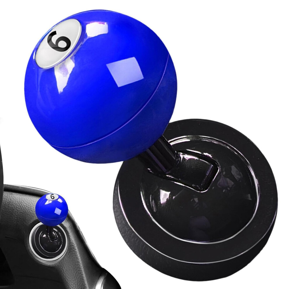 (Blue) Car Start Button Rocker, Metal Push-To-Start Accessories, Car -E Click Start Joystick Billiards Decoration, Push-To-Start Button Rocker, Car En Blue