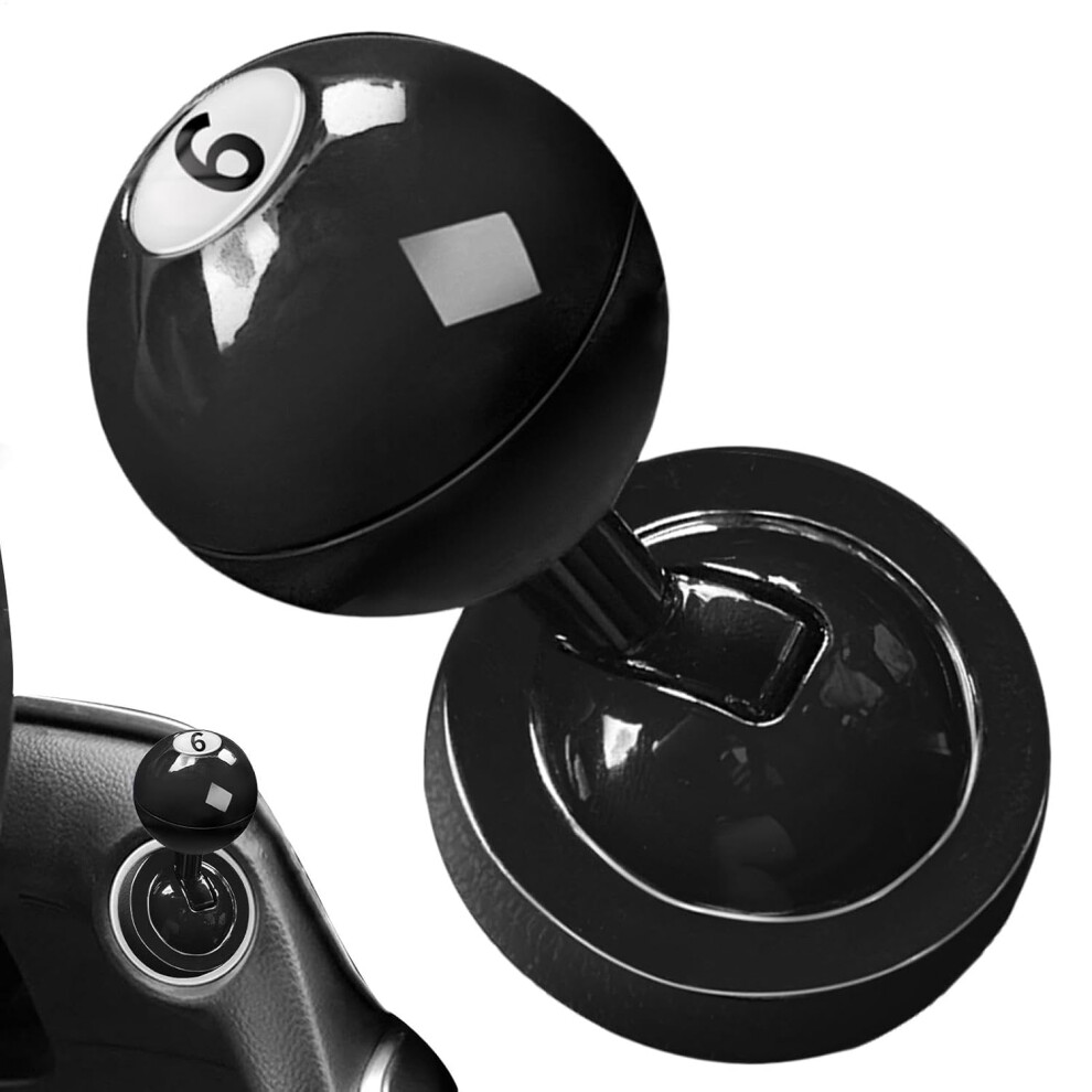 (Black) Car Start Button Rocker, Metal Push-To-Start Accessories, Car -E Click Start Joystick Billiards Decoration, Push-To-Start Button Rocker, Car E Black
