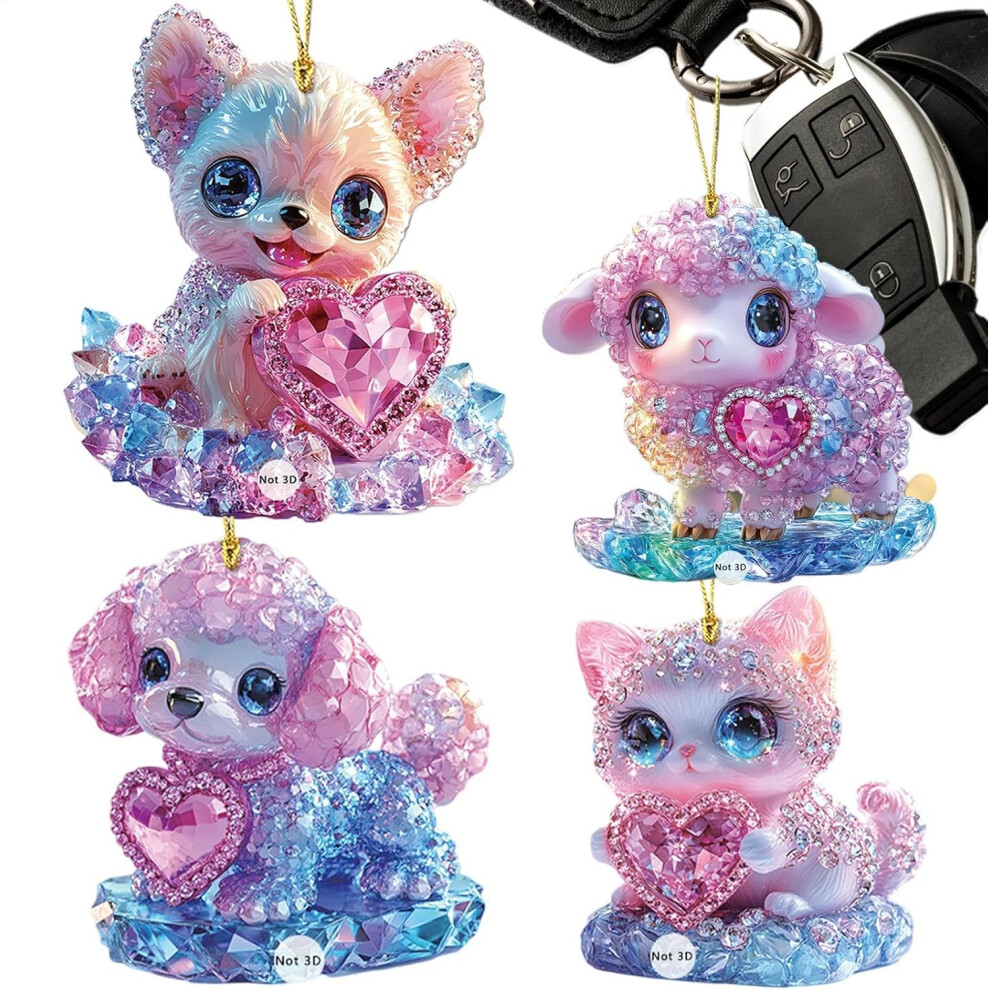 Animal Acrylic Pendant, Acrylic Pendant Charm Key Ornament Decorations, Multifunctional Exquisite Animal Backpack Charm for Car Home Bag Hanger