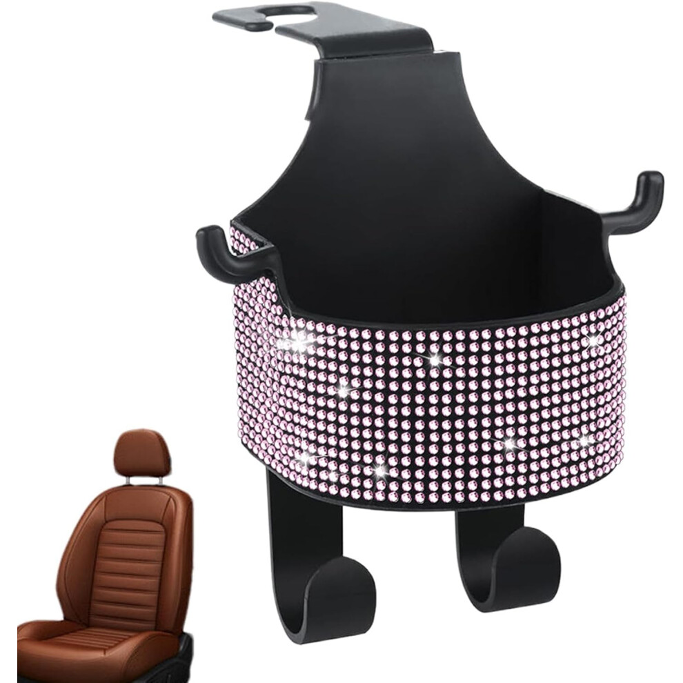 (Pink) Back Seat Cup Holder With Hooks | Vehicle Drink Cup Holder Organizer - Back Seat Car Organizer Holder With Car Hook For Car, Suvs, Rvs, Trucks Pink 791582077725
