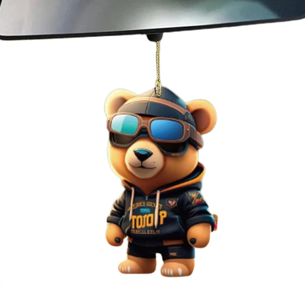 (A) Bear Car Ornament | Automotive Rear View Pendant - Automotive Rear View Pendant, Cute Bear Car Lucky Pendant Charm For Car