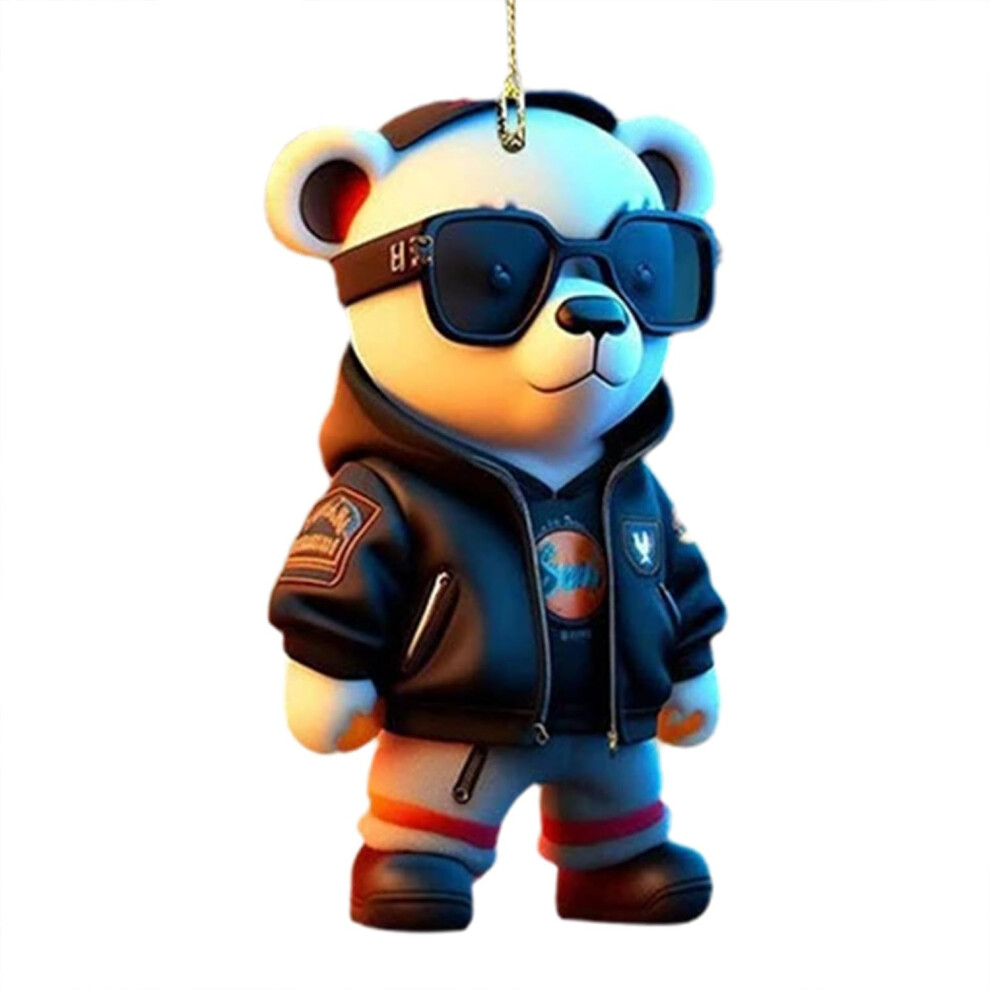 (D) Bear Car Ornament | Automotive Rear View Pendant - Automotive Rear View Pendant, Cute Bear Car Lucky Pendant Charm For Car