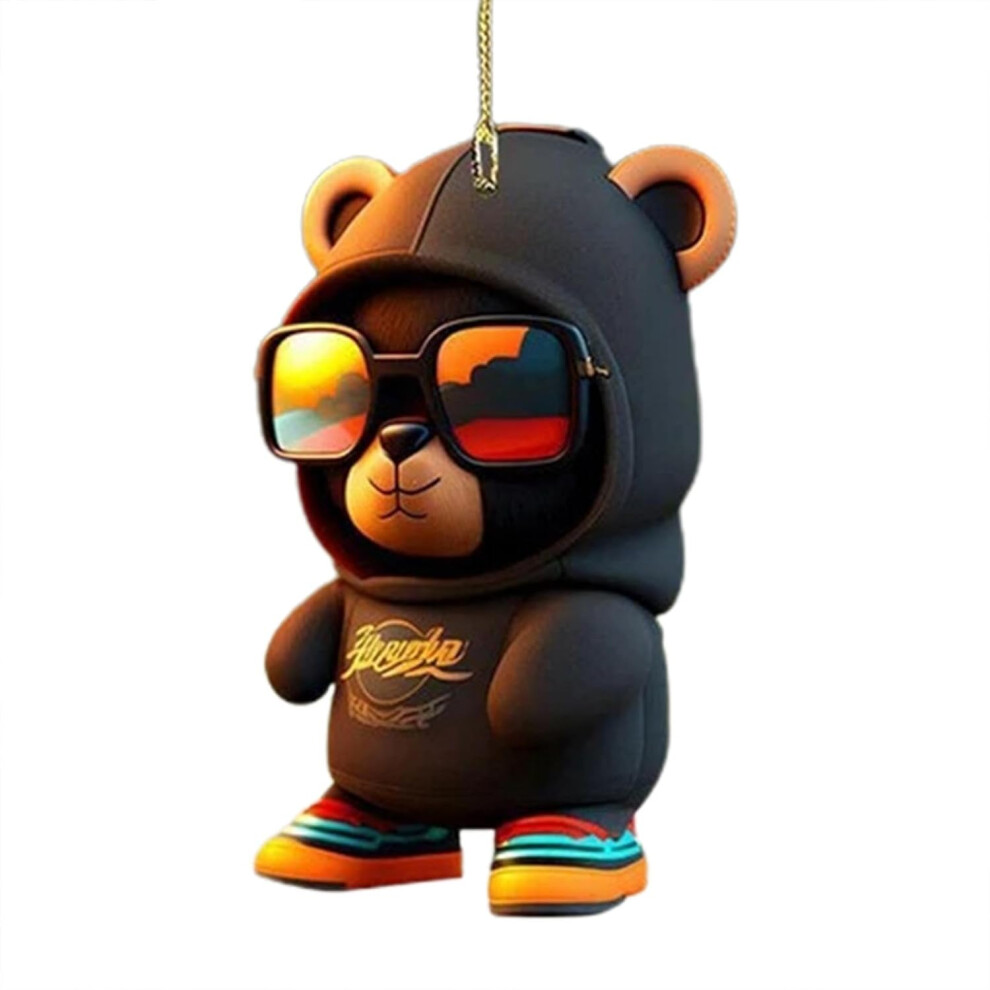 (C) Bear Car Ornament | Automotive Rear View Pendant - Automotive Rear View Pendant, Cute Bear Car Lucky Pendant Charm For Car