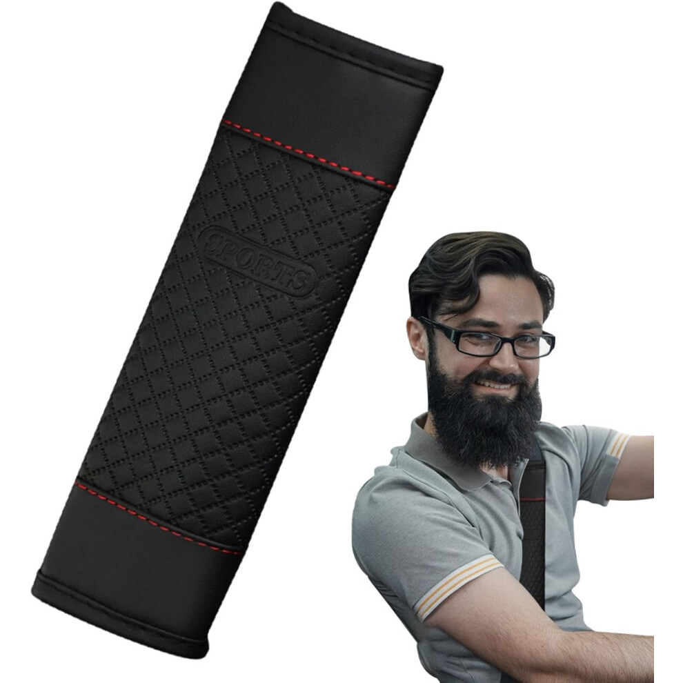 (Black) Car Seat Belt Pad - Comfortable Shoulder Protector For Auto Seatbelt | Car Seat Belt Cushion, Safe Belt Shoulder Strap Covers For Adults, Teen Black 791701495379