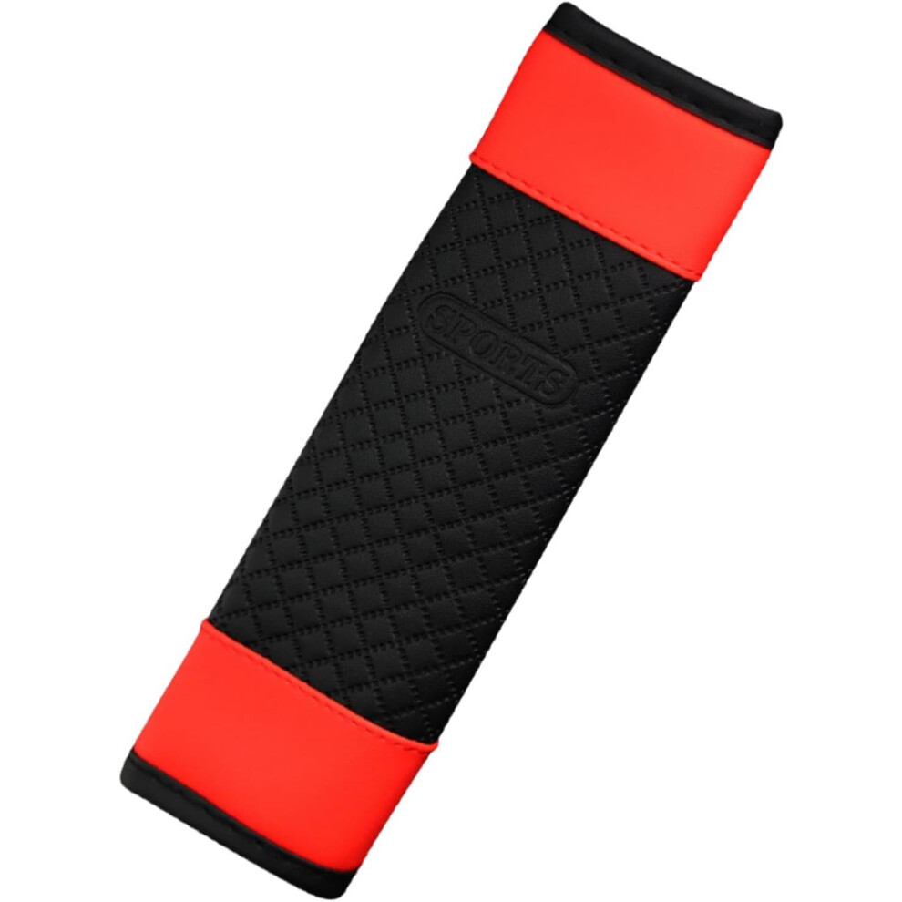 (Red) Car Seat Belt Pad - Comfortable Shoulder Protector For Auto Seatbelt | Car Seat Belt Cushion, Safe Belt Shoulder Strap Covers For Adults, Teenag Red
