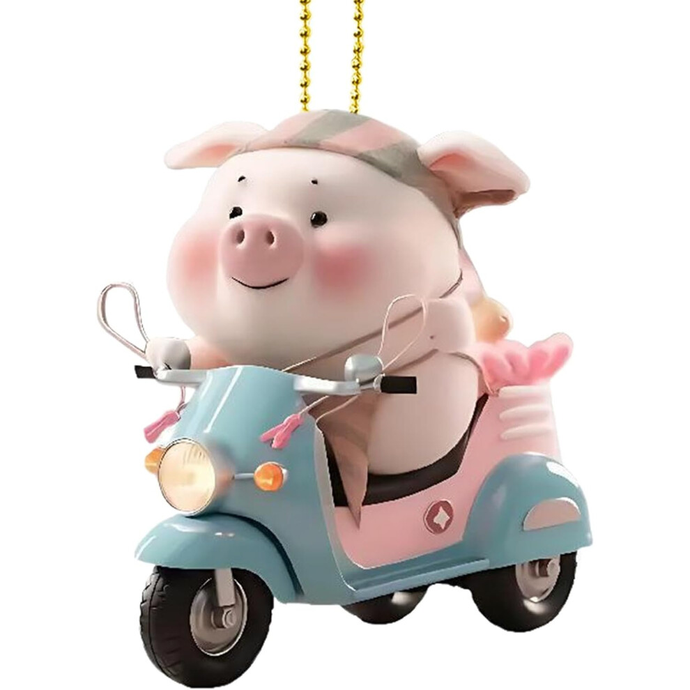 (A) Swing Hog Pendant,Lucky Hog Accessories Ornament - Acrylic 2D Funny Hog Christmas Tree Pendant For Kids Women For Car,Home