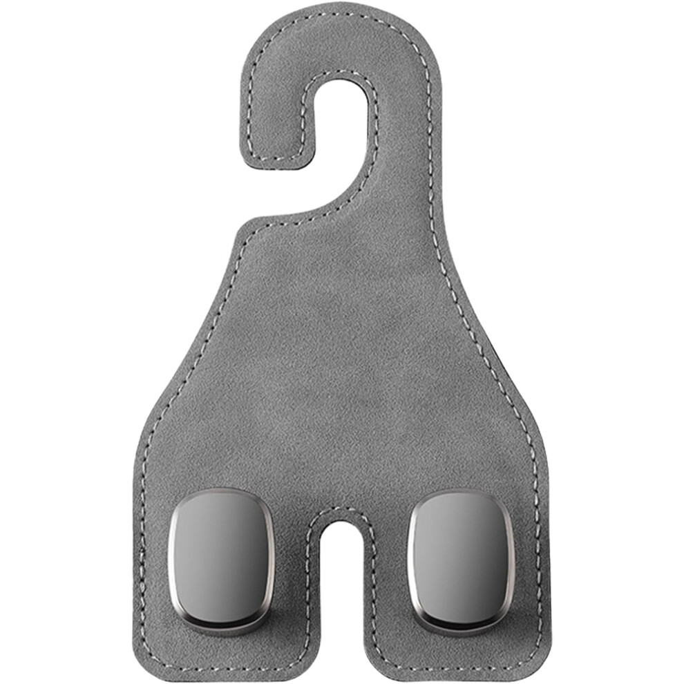 (Gray) Double Hook Car Hanger,2 In 1 Car Headrest Hook - Multifunctional Hook For Car, Headrest Hooks, Car Seat Storage Double Hooks, Creative Hook Fo Gray