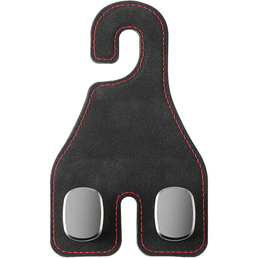 (Black) Double Hook Car Hanger,2 In 1 Car Headrest Hook - Multifunctional Hook For Car, Headrest Hooks, Car Seat Storage Double Hooks, Creative Hook F Black