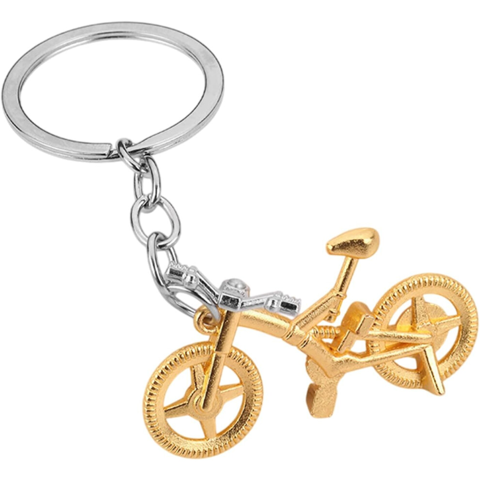 (Gold) Cycling Lover's Keychain | Zinc Alloy Bike Keychain Bag Pendant - Retro Miniature Keyrings Souvenir For Girlfriend, Friend, Sister, Daughter
