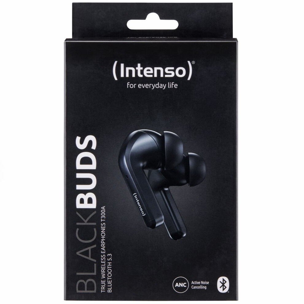 Intenso Buds T300a Headphones True Wireless Stereo (Tws) In-Ear Calls/Music/Sport/Everyday Usb Type-C Bluetooth Black 4034303032990