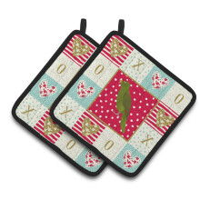""""Caroline's Treasures CK5519PTHD Amazon Parrot Love Pair of Pot Holders potholders Multicolor""""
