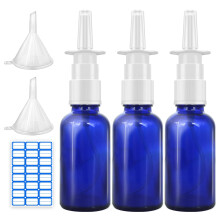 Garrane de spray nasal de CupOhus 3 PCs 30ml/1 oz de copalt blue vidro recarreg vel Pulverizadores de n vo