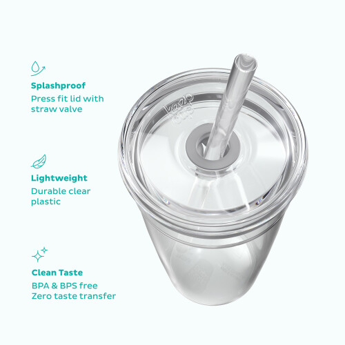 KeepCup KeepCup Cold Cup - Klar is kaffe mugg med lock och sugrör - 16oz (454ml) 1