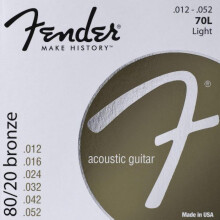 Fender 70L 80/20 Bronze Ball End 12-52 Struny do gitary akustycznej
