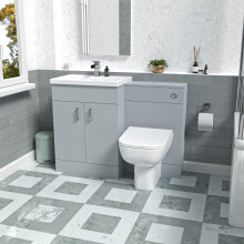 Nes Home Matte Grey 1100mm Freestanding Basin WC Vanity & Rimless BTW Toilet