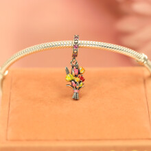 S925 carnation pendant jewelry Pandora Style