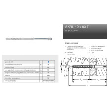 FISCHER KOŁEK ROZPOROWY SXRL 10 x 80 T40 50szt