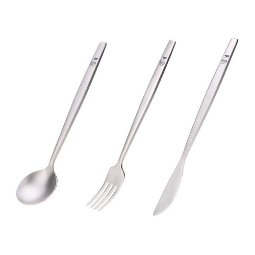(Knife) Dinnerware Knife Fork Spoon Titanium Portable Tableware Outdoor Camping Picnic Travel 1