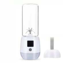 (White) Multifunction Mini Juicer Food Milkshake Fruit Maker Machine USB Rechargeable Blender Camping Picnic