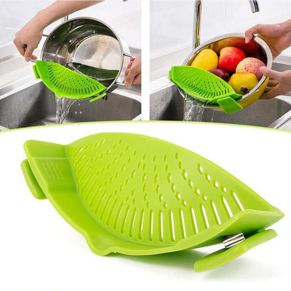 Durable Silicone Pan Strainer Colanders Wash Fruit Vegetables Pasta Kitchen Tools Gadgets Wash Bag-image-OPC-PGN6YK8-NEW