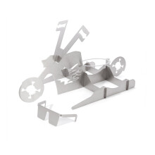(1 pcs, Chicken Rack Roast) Portable Chicken Roaster Rack Barbecue Grill Oven Chicken Duck Holder Motorcycle Shape BBQ Stainless Steel Rack Tool