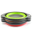 (Orange) 2Pcs/Set Silicone Folding Drain Baskets Retractable Colander Camping Picnic Storage Gadgets 2