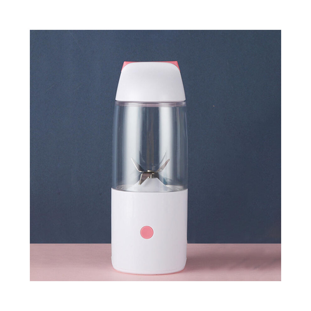 (Pink) 400ml USB Electrical Fruit Juicer DIY Juicing Extractor Cup Machine