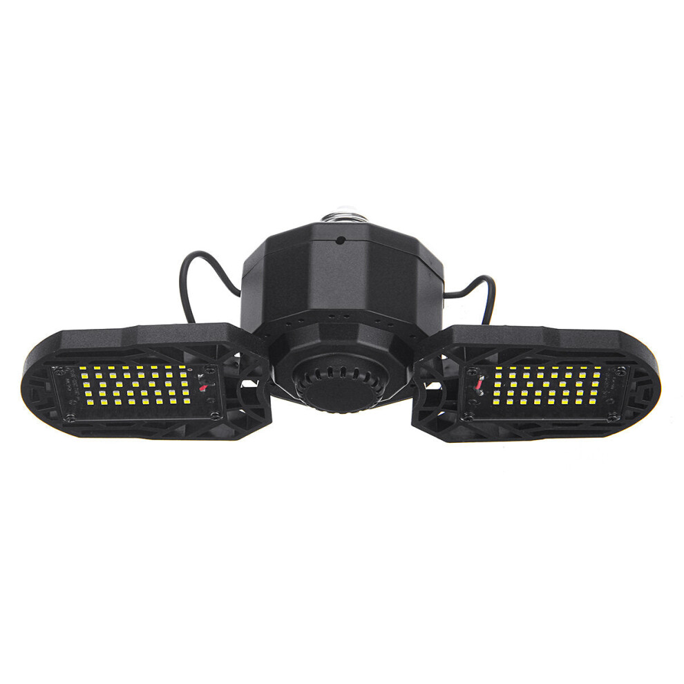 (Black) E27 40W 4000LM LED Garage Lights Deformable Garage Ceiling Light