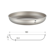 (XL) 250/300/400/450ML Titanium Plates Tableware Dishes Ultralight Portable Outdoor Camping Picnic Travel
