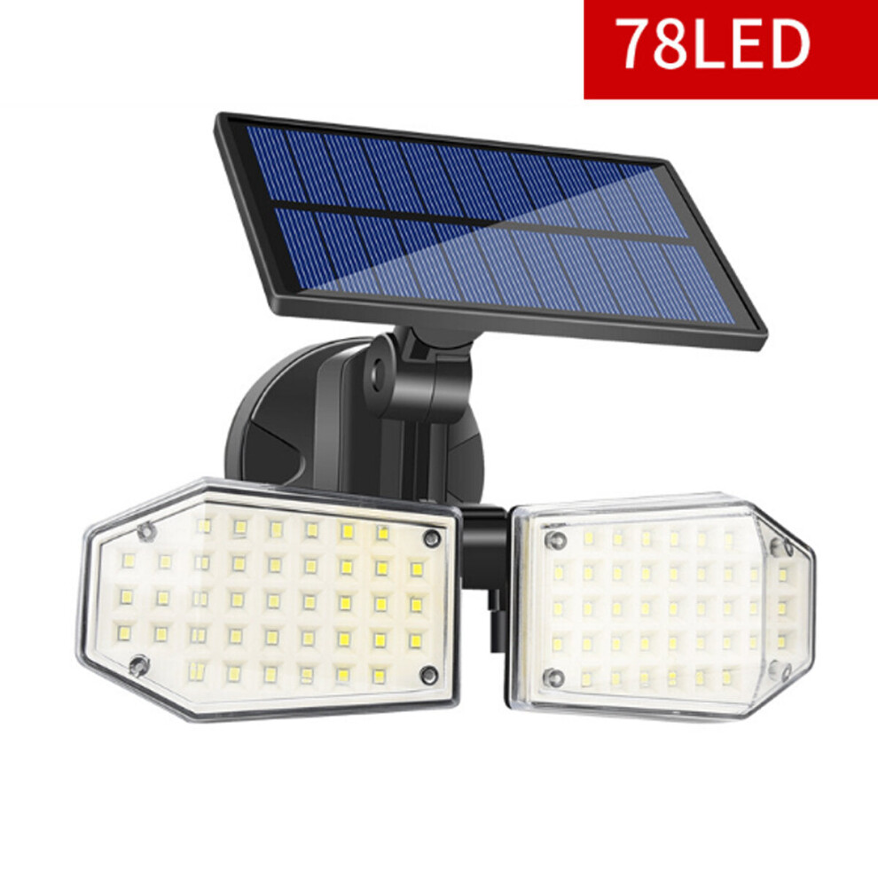 (78LED) Outdoor Motion Sensor LED Solar Light 78LED/130COB Three Modes Waterproof Security Wall Lamp for Garden Street